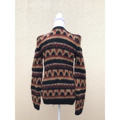 CR SWEATERS industria Argentina wool knitted black brown color wool cardigan