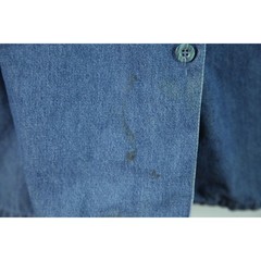 Vintage 90s Chambray Shirt Size 18 Vest Granny Embroidered Cottagecore Teacher
