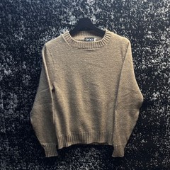 Vintage 70s Gap Women Tan Oatmeal Knit Crewneck Sweater Small Classic Retro