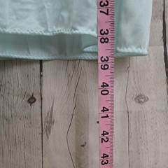Vtg Deena 100% Nylon Long Green Granny M Nightgown Embroided Flutter Sleeves