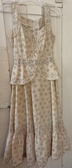 Vtg Gunne Sax by Jessica Style 3511 Pale Yellow Floral Prairie Midi Dress 1970’s