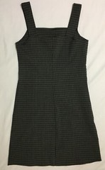 Vintage Womens Gray Plaid Size Small Stretch Bodycon Jumper Dress NOS NWT