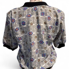 PARTNERS By Mervyn’s Collared Women’s Blouse. Vintage Print.