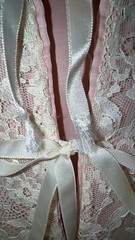 Vintage Farr West Pink Satin Polyester Lace Long Nightgown Size Small