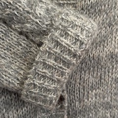 Vintage LeRoy Sweater Long Cardigan Mohair Blend Gray *S/M SEE MEASUREMENTS.