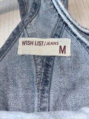 Wish List Denim 90’s Bib Overall Shorts, Medium