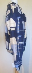 FUDA International Silk Bomber Style Jacket Women’s M Block Print WASHABLE NICE