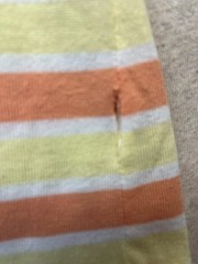 1960s Women’s Striped Sleeveless Knit Polo