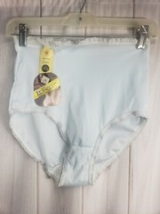Vintage Be Free Medium L Brief Underwear Blue USA Granny Panty Lace Trim NEW NOS