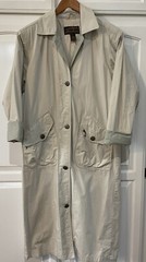 Vintage Eddie Bauer Rain Coat Trench Coat Jacket Beige & Sage Women’s S/P