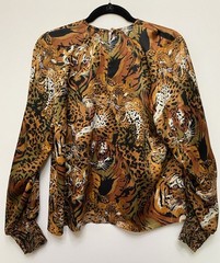 Vtg Jerri Sherman 100% Silk 8 Top Blouse