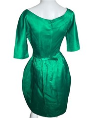 50’s Vintage Fit and Flare – Gorgeous Green Dress Union Made Size 10