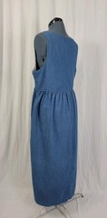 Vintage Susan Bristol Denim Jumper w Applique R/W/B Flag Design Size 14