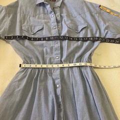 Vtg 80s Western Maxi Shirt Dress Pearl Snap Elastic Waist Pockets 9/10 Cowgirl