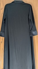 GEORGE Stretch Black Wrap Robe / Loungewear Dress S (4/6) Knit Satin Trim