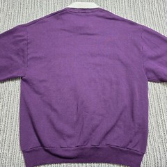 Vtg CRACKER BARREL JERZEES Collared Sweatshirt “Harvest Moon” – XL Plum – Granny