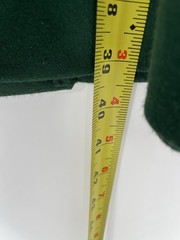 Vtg Leslie Fay Women Size 10P Dress Suit Green Gold Trim Made in USA Jersey Feel