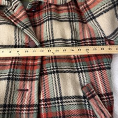 Vtg Mid Length Retro Mid Century European Wool Tartan Swing Car Coat