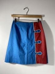 VINTAGE 1980’s Quantum Sportswear Ltd Athletic Skirt Blue Red Lined SIZE: 10