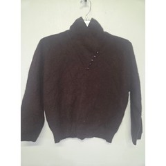 Vintage Angelon by Darlene Angora Wool Blend Mock Neck Sweater Brown Size 38