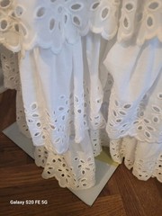 Vintage 1970’s Marita by Anthony Muto Cotton Eyelet Tiered Strapless Dress