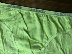Vintage Joe Boxer Bikini Panties 100% Cotton Lime Size 7 Logo Band Kmart