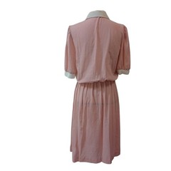 1970s Sears Fashion Place Pink Dress Size 14 W/Collar Career Church Vintage #L12