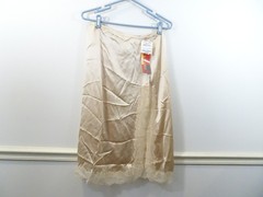CELINE Silk Half Slip Taupe Blush NOS Made in France MSRP $1000 Lace Trimmed