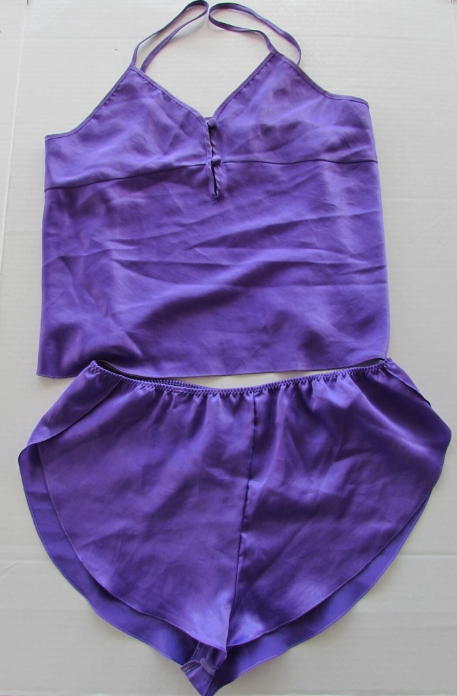 Jo Intimates Purple Lingerie Sleepwear Sz M Womens Polyester Vtg