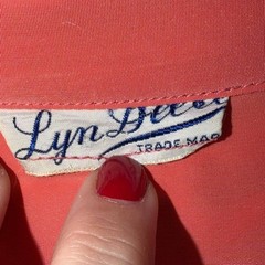 Vintage Lyn Delle Coral Lounge Robe Maxi Embroidered Pocket Boudoir USA