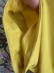 VTG 50s Designer Greta Plattry Deadstock Mustard Gold Blouse Button Up Top XS/S