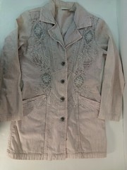 Vtg 80-90s Newport News Denim Pink Acid Washed Embroidered Jacket- Size4 -Y2K
