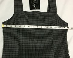 Vintage Womens Gray Plaid Size Small Stretch Bodycon Jumper Dress NOS NWT