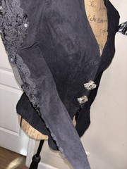 Lillie Rubin Exclusive Black Leather Jacket Blazer Vintage Women’s 10 Medium