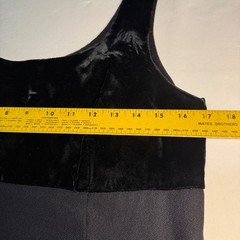 J.R. Nites Black Velvet Bodice Dress 90s Size 10 Minimal Midi Formal