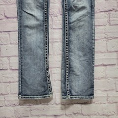 Maurices Embroidered Bootcut Jeans Size 5/6 Thick Stitch Cowgirl Distressed Y2K