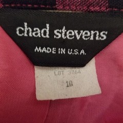 VTG Chad Stevens Pink Black Buffalo Check Skirt Suit Set Clueless 10/12