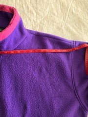 Vintage 1980s 1990s Purple Plus Size Fleece Jacket. 2XL Womens.