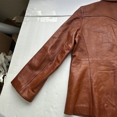 Vintage Tony Lama USA Womens Leather Jacket Western Brown Sz- 13/14