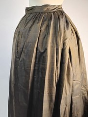 Original 1860’s Brown Silk Taffeta Skirt – Civil War Era Victorian 19th Century