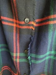 Peerless of Boston Navy Plaid Pleated Midi Skirt Women’s 13/14-34″ W VTG Union