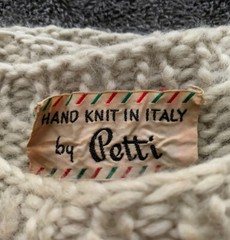 Vintage 60 Handmade In Italy by Petti Mohair Chevron Sweater S