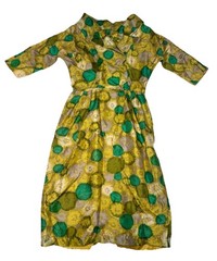Saks Fifth Avenue Vintage 1960’s Lime Green Silk Pencil Wiggle Cocktail Dress