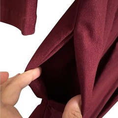Modcloth Red Burgundy Midi Dress Fit and Flare Vintage Flare Swing Retro Size L