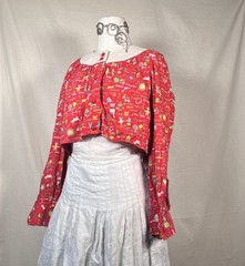 Vintage 60s 70s Denise Are Here School Teacher Button Top Flowy Cardigan