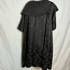 Vintage 1950’s Ferman O’Grady Black Floral Satin Opera Coat OSFA Collectible
