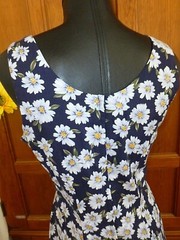 VTG 80s 90s DAISY Print BoHo Rayon Cotton Cocktail Garden Party mini DRESS
