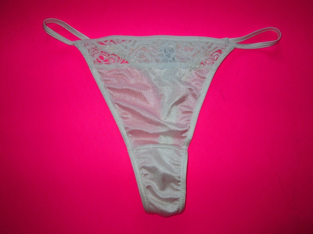 Vintage 1990’s NYLON SATIN G-String THONG Panties by VANITY FAIR XL 8/46 14/16
