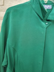 Vtg THIERRY MUGLER Paris Dress FR 38 Emerald Green Archival Sculptural 80s 90s