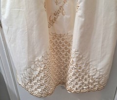 Vtg Handmade Ivory Nightgown M L Embroidered Nicaragua Cottagecore Loose Fit See
